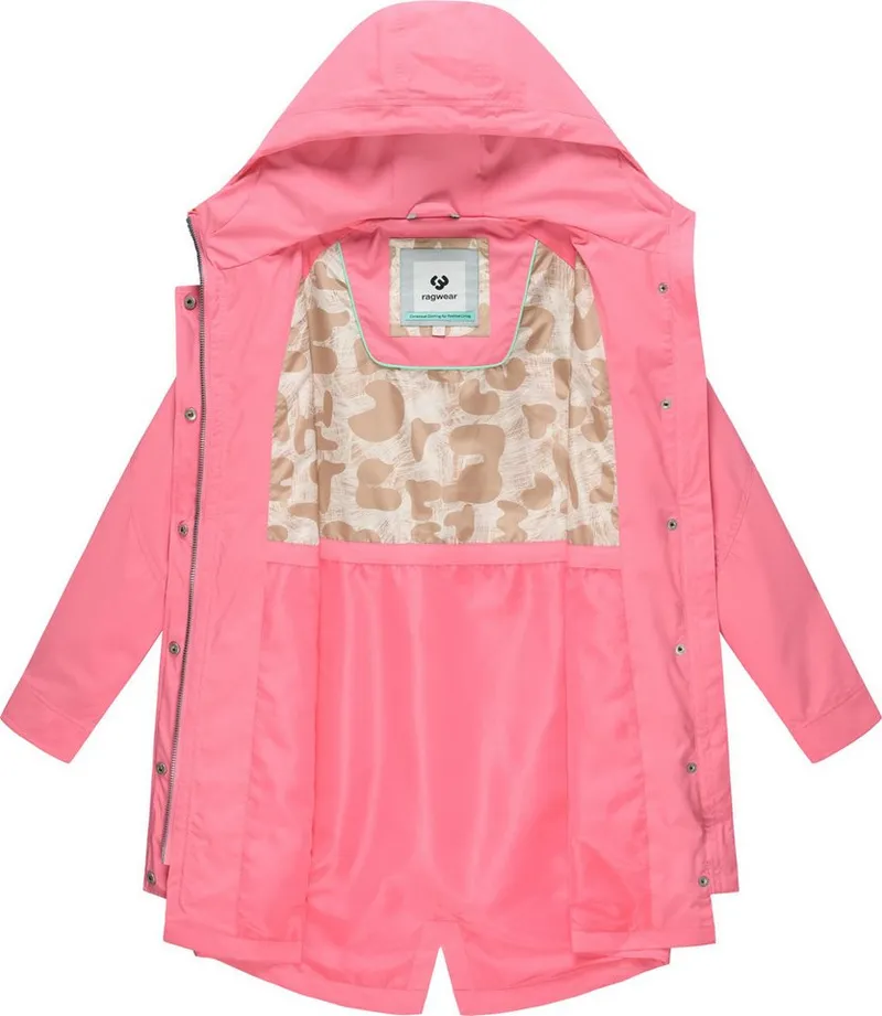 ragwear ragwear Regenmantel Ximenna wasserdichter und atmungsaktiver Damen Übergangsparka, Rosa, – Produktbild 1 von 5