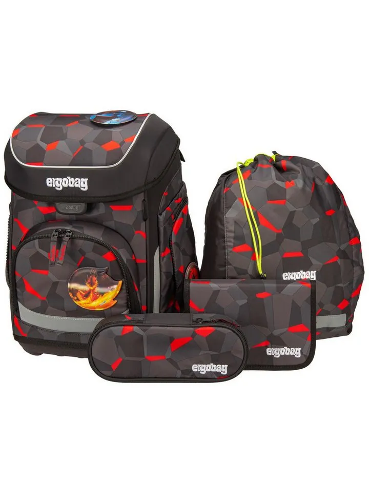 Ergobag Ergobag Schulranzen Schulranzen-Set CUBO TaekBärdo 5-teilig, 25/26 (5-teilig), ergonomisch, höhenverstellbar, Your-Size-System, ab 1. Klasse, Schwarz, – Produktbild 8 von 8