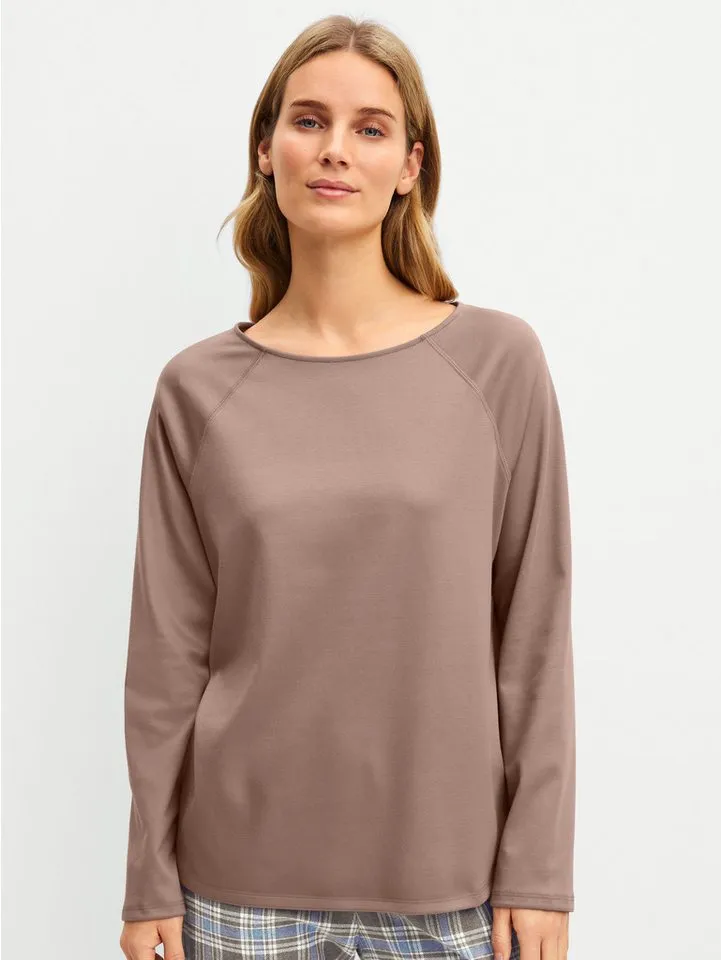 CALIDA CALIDA Langarmshirt Alpine M&M Damen (1-tlg) Heavy Interlock-Qualität, angenehm wärmend, Braun, – Produktbild 2 von 5