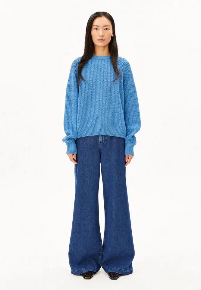ARMEDANGELS ARMEDANGELS Strickpullover KAAGI Pullover aus Bio-Woll Mix Loose Fit, Blau, – Produktbild 2 von 5