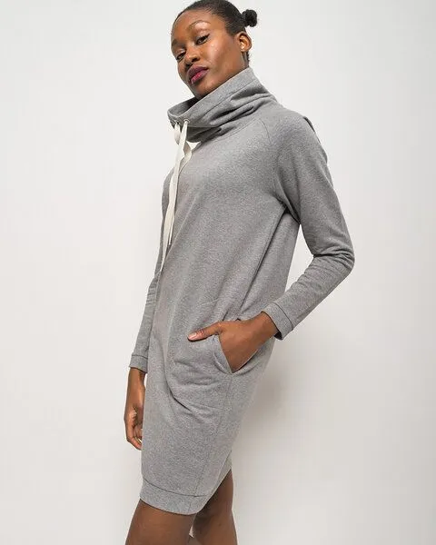 Alma & Lovis Alma & Lovis Sweatkleid aus Bio-Baumwolle | Soft Dress, Grau, – Produktbild 3 von 4