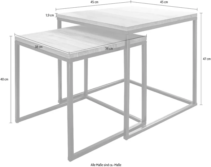 Paroli Beistelltisch, Braun, – Produktbild 1 von 4