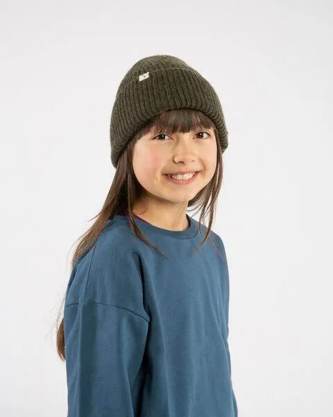 MATONA Matona Strickmütze für Kinder, Frauen und Männer aus Bio-Baumwolle und Lammwolle / Beanie, Olive, – Produktbild 2 von 3