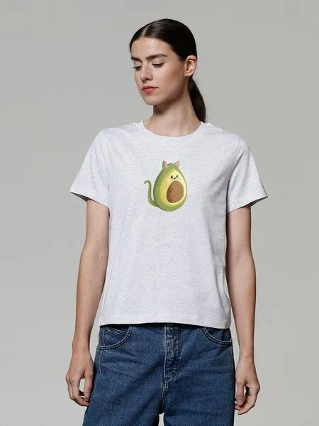 watapparel watapparel T-Shirt Frauen Avocato, Cool heather grey, – Produktbild 2 von 3