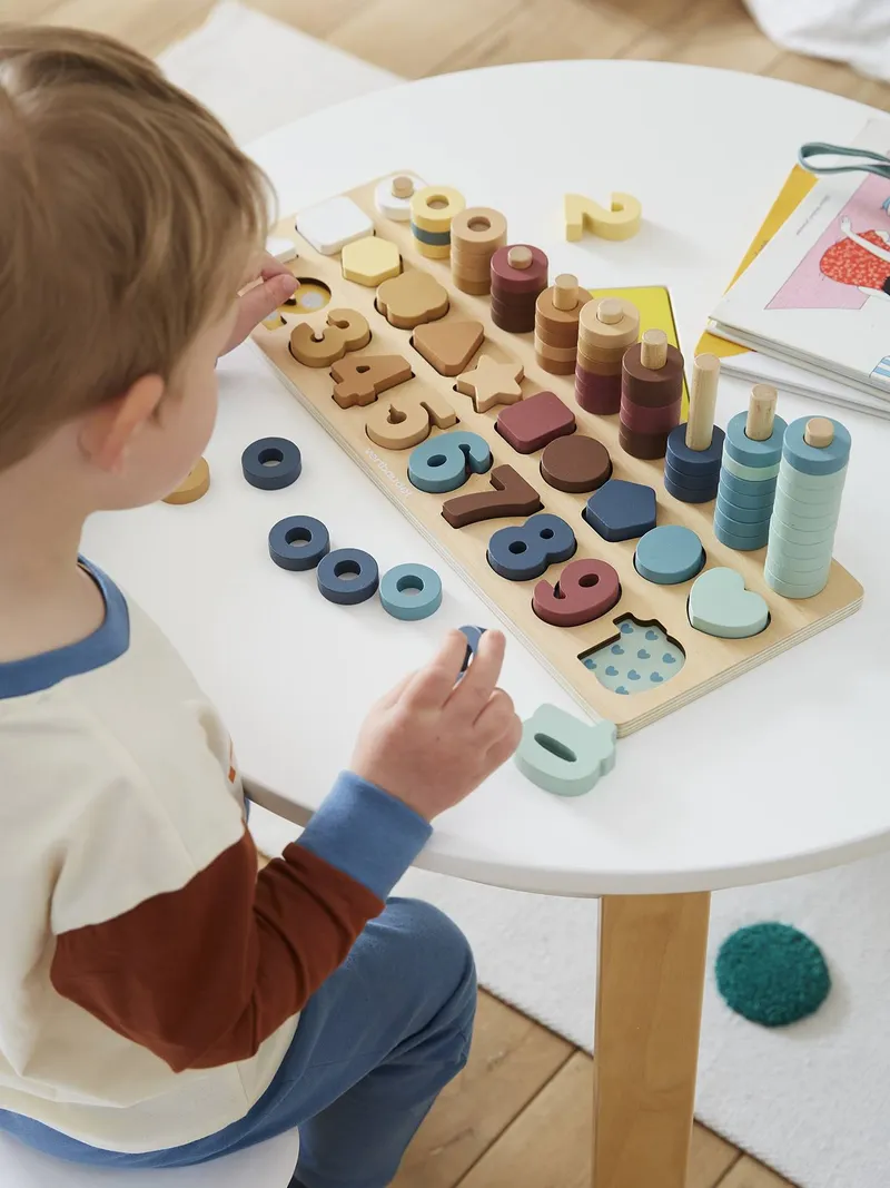 Vertbaudet Kinder Zahlen-Lernspiel, Beige, – Produktbild 1 von 4