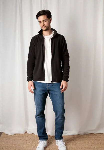 TORLAND TORLAND Herren Basic Fleecejacke ZEDAN, Schwarz, – Produktbild 4 von 4
