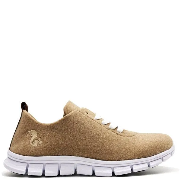 thies Superleichter, veganer Sneaker "thies ® PET" aus recycelten Flaschen, flexibel und bequem, Camel (beige), – Produktbild 1 von 4