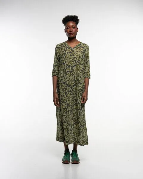Alma & Lovis Alma & Lovis Langes Print-Tunikakleid aus Bio-Baumwoll-Batist | Batist Gep Maxikleid, Mineral green (grün), – Produktbild 1 von 4