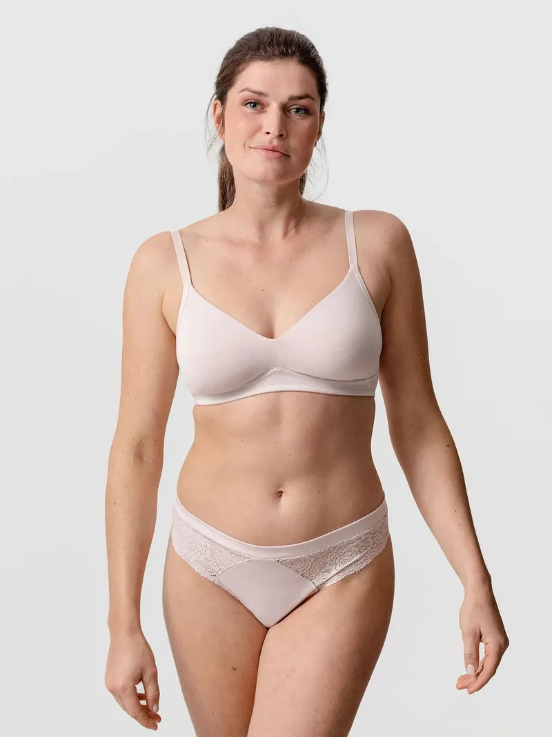 erlich textil erlich textil Amela bügelloser BH aus Bio-Baumwolle, made in Europe, Cappuccino, – Produktbild 1 von 6