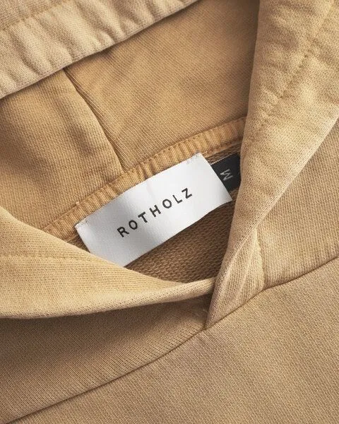 Rotholz Rotholz Logo Hoodie Bio Baumwolle, Gelb, – Produktbild 5 von 7
