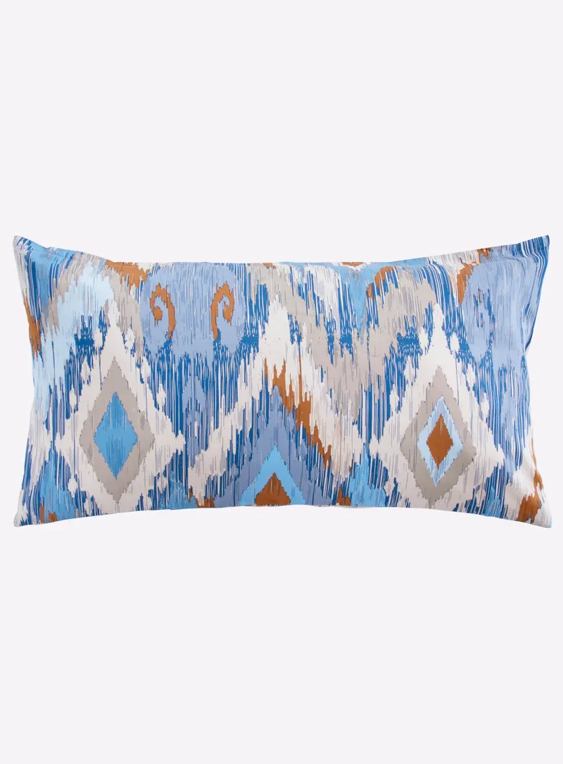 heine home Bettwäsche mittelblau-elfenbein-bedruckt, Mittelblau-elfenbein-bedruckt, – Produktbild 2 von 3