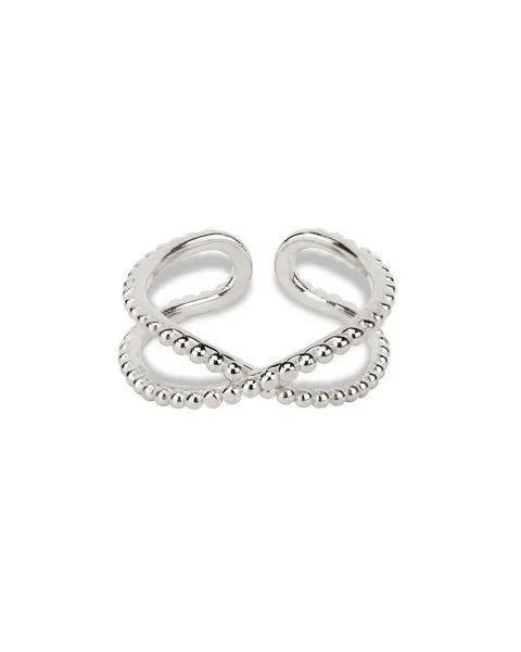 lille mus lille mus Ring 'Doppelperlen' 925 Silber, Silber, – Produktbild 2 von 2