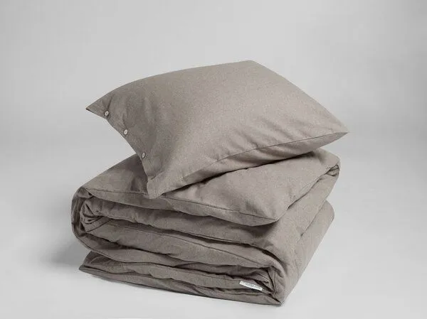 Yumeko Bettwäsche “Yumeko” aus Velvet Flanell, Stone brown, – Produktbild 1 von 4