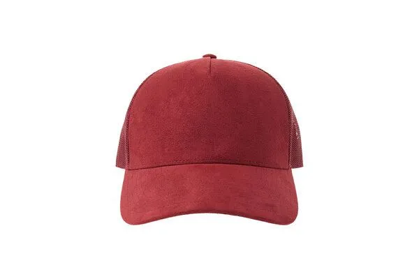 Atlantis Headwear Atlantis Headwear Damen / Herren Netz Cap kombiniert mit Wildlederoptik, Burgundy, – Produktbild 3 von 5