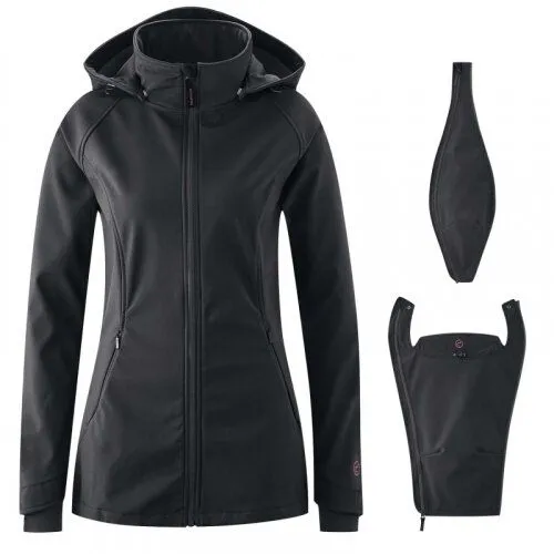Mamalila Mamalila Softshell-Tragejacke Allrounder inkl. 2 Einsätze, Schwarz, – Produktbild 1 von 2