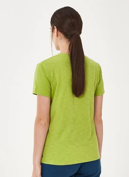ORGANICATION ORGANICATION Basic T-Shirt aus Bio-Baumwolle mit V-Ausschnitt, Meadow green, – Produktbild 4 von 4