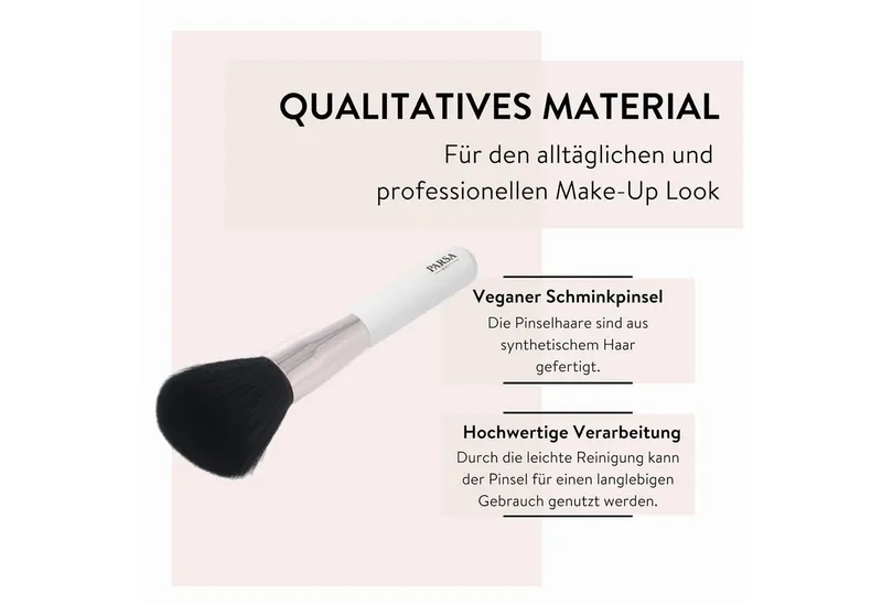 PARSA Beauty Puderpinsel Essential Puderpinsel, sanfte Fixierung für ein ebenmäßiges Finish, Weiß, – Produktbild 3 von 5