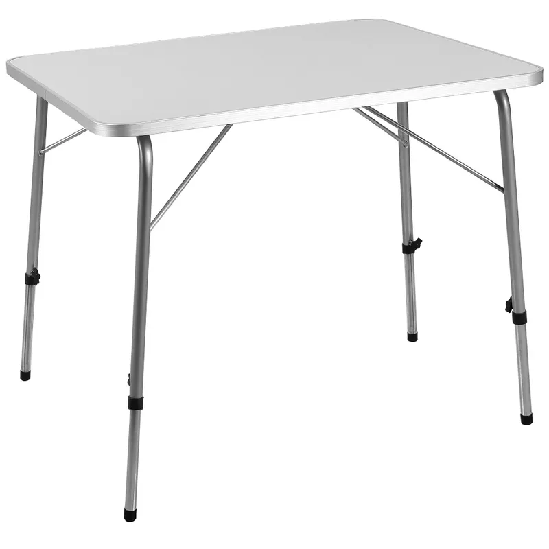 Casaria® Gartentisch Silber Alu 80x55x50/69cm klappbar, Silber, – Produktbild 1 von 2