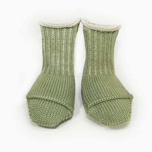 vincente vincente Babysocken mit weißem Bund, Matchagrün, – Produktbild 1 von 3