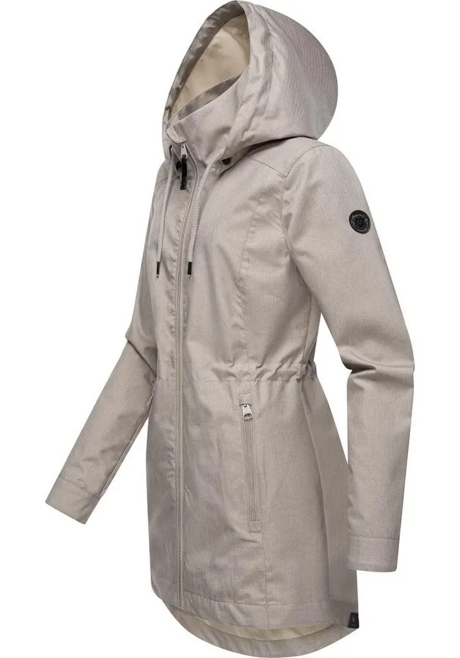 ragwear ragwear Kurzmantel Dakkota II Wasserdichter Outdoormantel für die Übergangszeit, Braun, – Produktbild 3 von 4