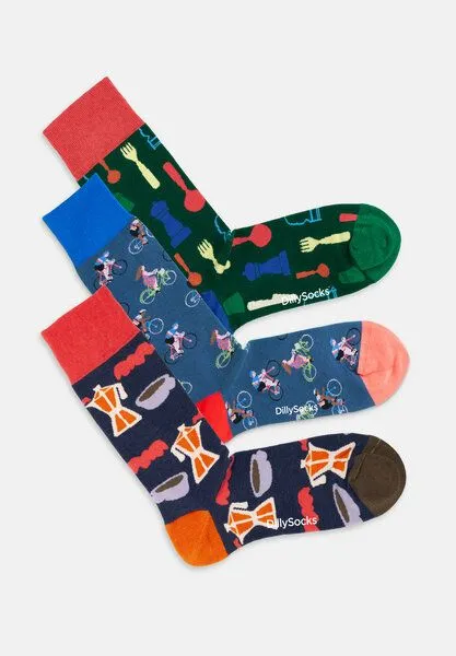 DillySocks DillySocks Socken „Urban Essentials“, Orange,dunkelblau,dunkelgrün,blau, – Produktbild 3 von 4