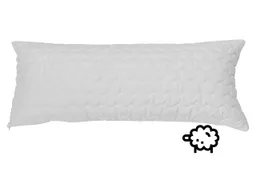 Kopfkissen mit Wellennaht 40 x 80 cm, mit Schafschurwollfüllung 650g – Produktbild 1 von 1