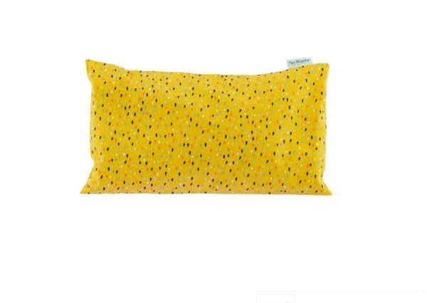 NoWaste Wrapping NoWaste Wrapping Zirbenkissen Kopfkissen Schlafkissen 20 x 30 cm, Gelb tropfen, – Produktbild 1 von 2
