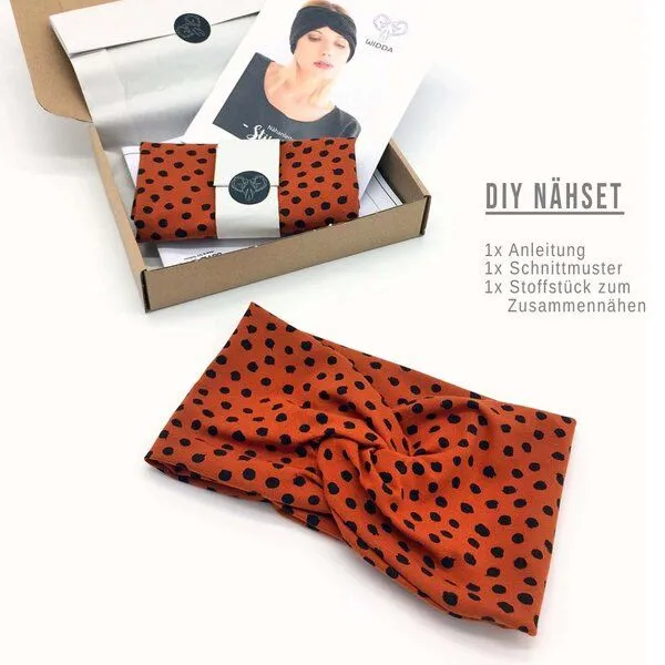 WiDDA berlin WiDDA berlin DIY Nähset Stirnband Punkte, Rostrot, – Produktbild 2 von 4