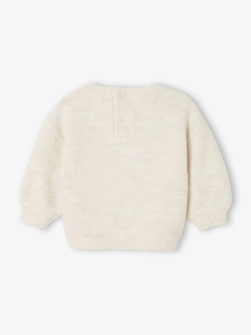Vertbaudet Vertbaudet Baby Pullover mit Jacquard-Muster, Beige meliert, – Produktbild 4 von 4