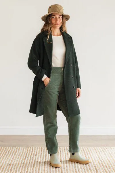 TWOTHIRDS TWOTHIRDS Wollmantel Aluk, Dark green, – Produktbild 2 von 3