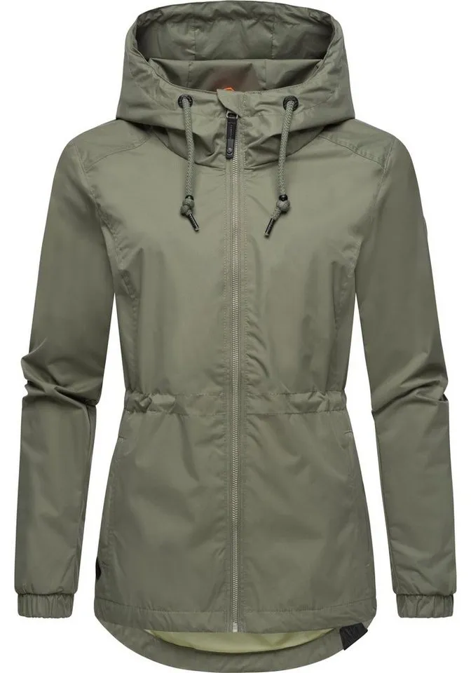 ragwear ragwear Outdoorjacke Danka Wasserdichte Übergangsjacke mit großer Kapuze, Gelb|grün, – Produktbild 5 von 5