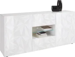 Home affaire Sideboard Prisma Breite 181, Kommode 2 Türen, 2 Schubkästen, Anrichte, Front mit elegantem Siebdruck, grifflos, viel Stauraum – Produktbild 1 von 1