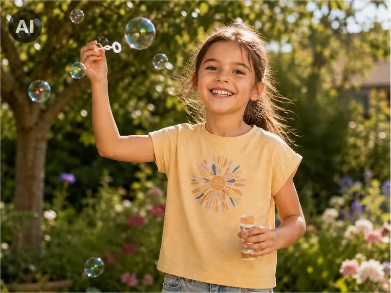 People Wear Organic People Wear Organic Kurzarm-Shirt honiggelb Gr. 134/140, Gelb, – Produktbild 3 von 3