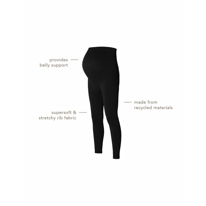 Noppies Noppies Umstandsleggings Reva Rippqualität, Schwarz, – Produktbild 2 von 2