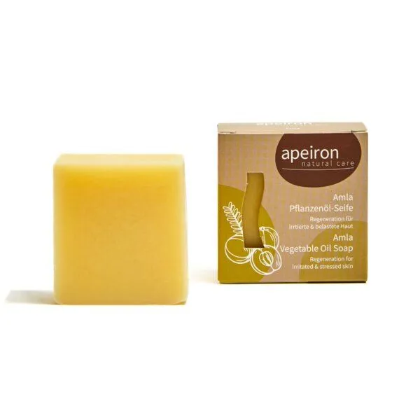 Apeiron Apeiron Pflanzenöl-Seife AMLA 100g- palmölfrei – Produktbild 3 von 4