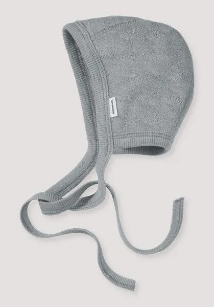 hessnatur hessnatur Häubchen Wollfrottee aus reiner Bio-Merinowolle, Nebelblau, – Produktbild 1 von 1