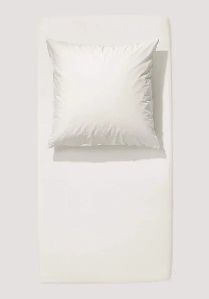 hessnatur hessnatur Satin Spannbettlaken aus reiner Bio-Baumwolle, Naturweiss, – Produktbild 5 von 6