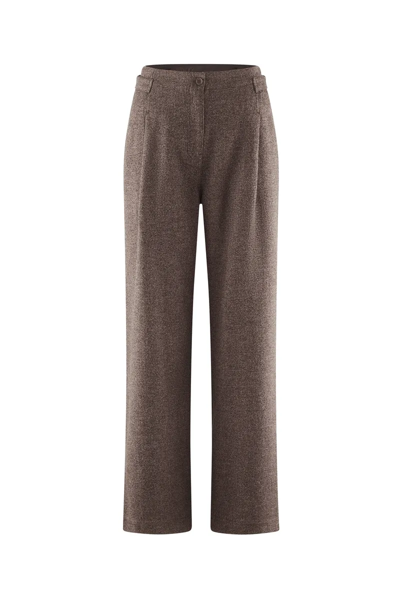 HempAge HempAge Damen vegan Plisseehose In Mokka, Braun, – Produktbild 1 von 1