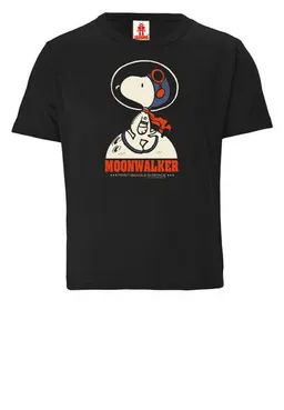 LOGOSH!RT LOGOSH!RT - Peanuts - Snoopy - Moonwalker - Bio T-Shirt - Comic Print - Kinder – Produktbild 1 von 1