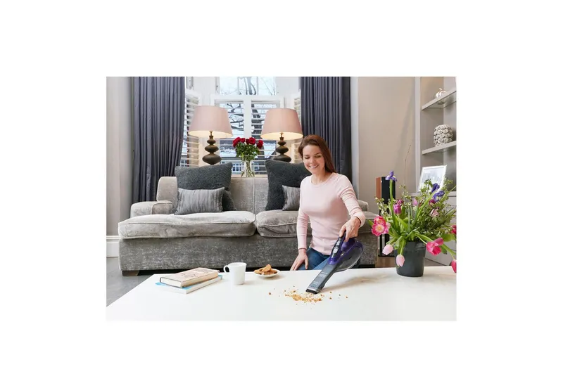 BLACK+DECKER BLACK+DECKER Akku-Stielstaubsauger DVA325JP07, Blau|lila, – Produktbild 3 von 5