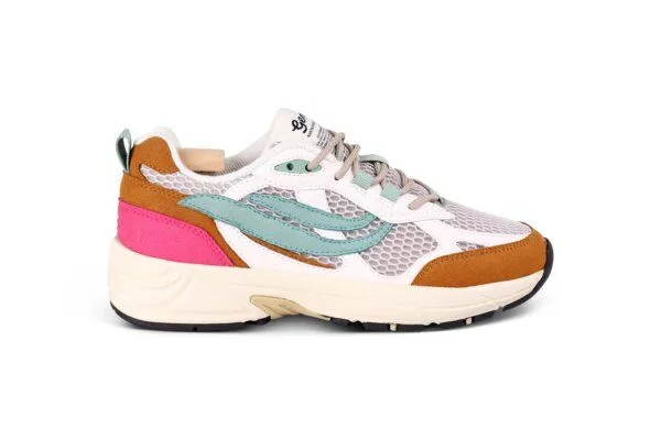 Genesis Footwear Genesis Footwear G-Eco 99 2-Tone Mesh, Weiß-cognac-mint-pink, – Produktbild 3 von 4