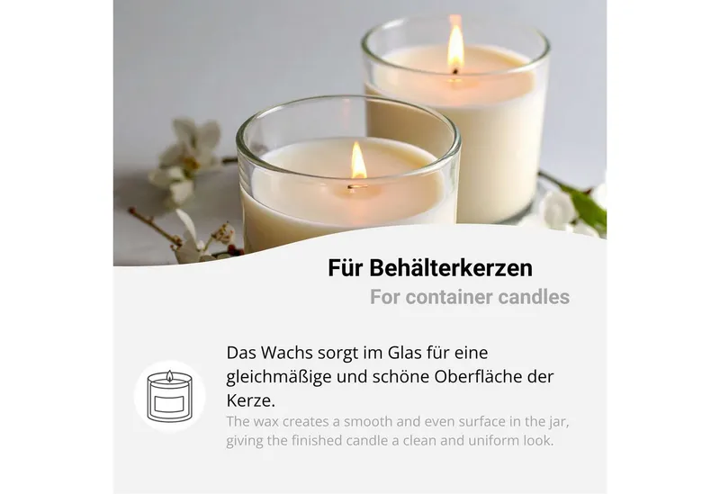 DistrEbution Bastelnaturmaterial Sojawachs C-3 Flocken Naturwachs Kerzenwachs 10 kg, Zur Herstellung von Kerzen in Behältern – Produktbild 4 von 5