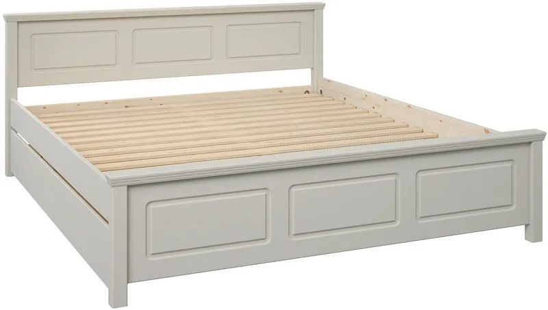 OTTO home Massivholzbett ERIKK', Made in Europe, optional mit Schublade, Massivholz Kiefer (FSC® zertifiziert), in mehreren Größen, Landhausstil mit Kassettenoptik, Beige, – Produktbild 4 von 8