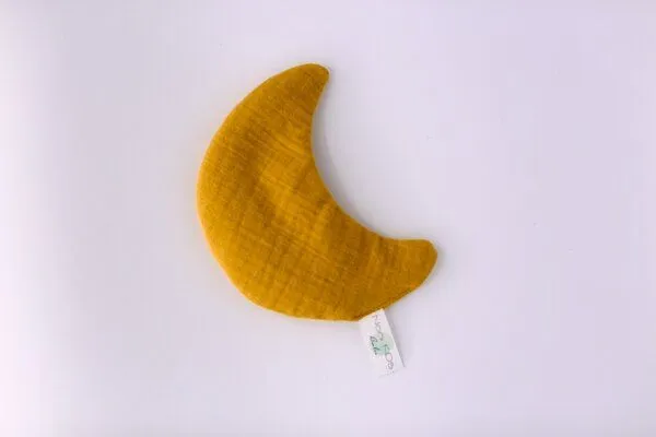 NoniKids Berlin Wärmekissen Bio Dinkel Mond *Musselin* in 5 Farben | NoniKids Berlin, Senf, – Produktbild 1 von 1