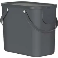 rotho rotho Abfallbehälter "ALBULA" aus recyceltem Kunststoff, 25 l, anthrazit – Produktbild 1 von 1