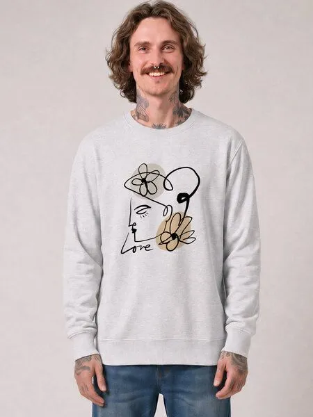 watapparel watapparel Sweatshirt Unisex Self love, Cool heather grey, – Produktbild 2 von 4