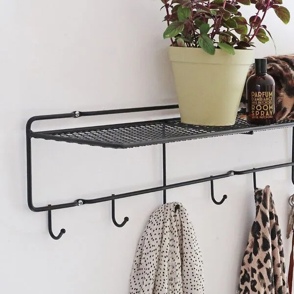 Puhlmann Puhlmann Wandgarderobe Schwarz, Schwarz, – Produktbild 5 von 8