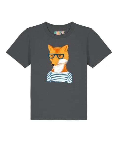 watabout.kids watabout.kids T-Shirt Kinder Fuchs, Anthracite, – Produktbild 1 von 2