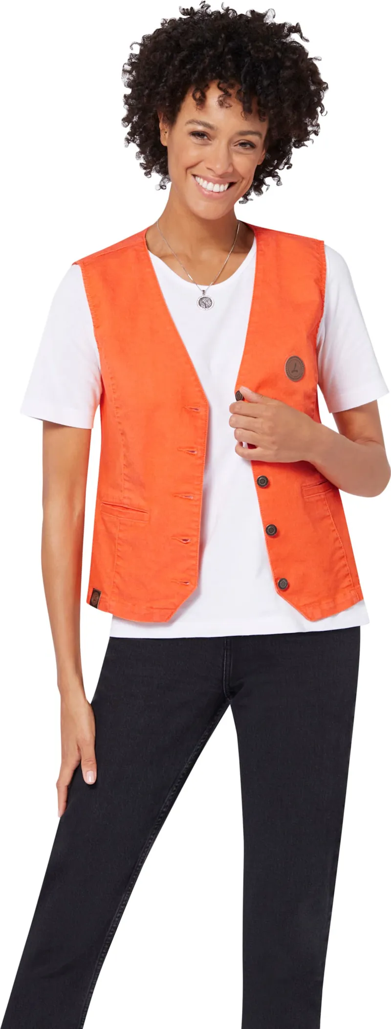 Witt Jeansweste, Orange, – Produktbild 2 von 2
