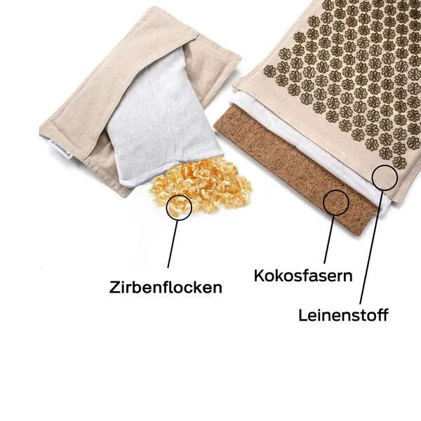 naturling naturling Akupressur Matte Set mit Zirbenkissen und Tasche – Produktbild 2 von 4